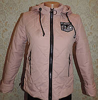 Детская и подростковая модная демисезонная куртка пудрового цвета, фабричная качественная куртка на девочку .