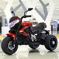 Дитячий електромобіль Мотоцикл M 4152 EL-3, EVA колеса, Шкіряне сидіння, mp3, червоний
