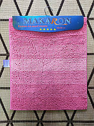 Килимок 60*50 см з Мікрофібри! Рожевий! MAKARON ("лапша")