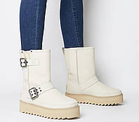 1, Угги натуральные молочного цвета UGG Classic Rebel Biker Boots Оригинал Размер 8 25-25,5 см