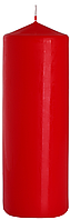 Декоративная свеча-цилиндр sw80/200 красная BISPOL (20 см)