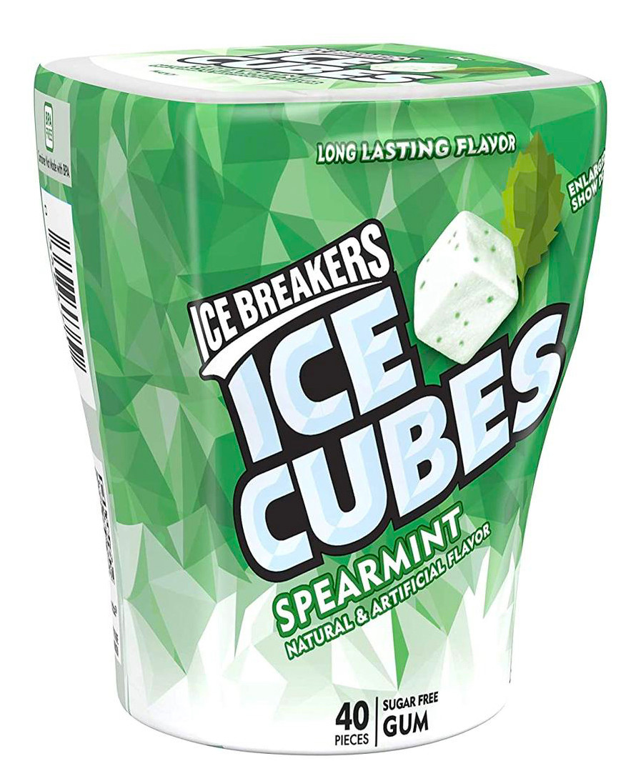 Жвачка Ice Breakers Ice Cubes Spearmint мята, фото 1