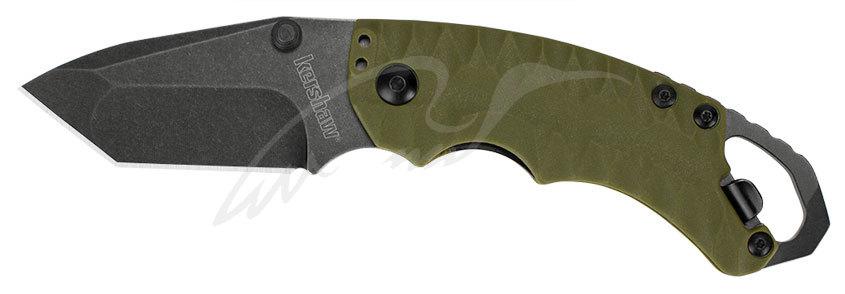 Ніж Kershaw Shuffle II Olive 8Cr13MoV, GFN, 2-хсторонняя кліпса