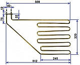ТЕН 2500Вт для фінської сауни (лазні), 512х320мм, нержавійка, Україна, фото 2