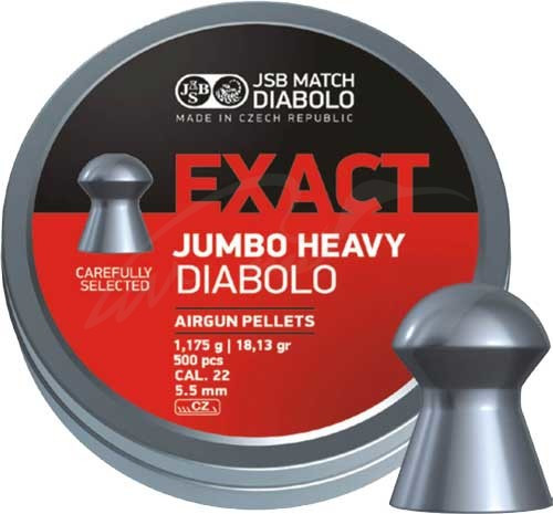 Кулі для пневматики JSB Jumbo Heavy, 5,52 мм , 1,175 г, 500 шт/уп