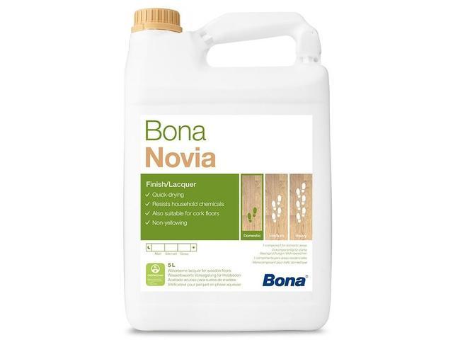 Лак для паркету без запаху швидкосохнучий Bona Novia (півматовий) 5л