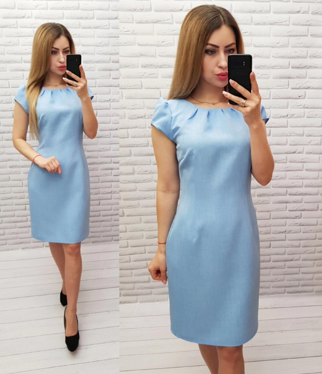 Сукня март716/1, ніжно блакитна