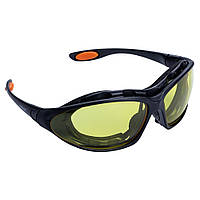 Набор очки защитные с обтюратором и сменными дужками Super Zoom anti-scratch, anti-fog (янтарь) Sigma 9410921
