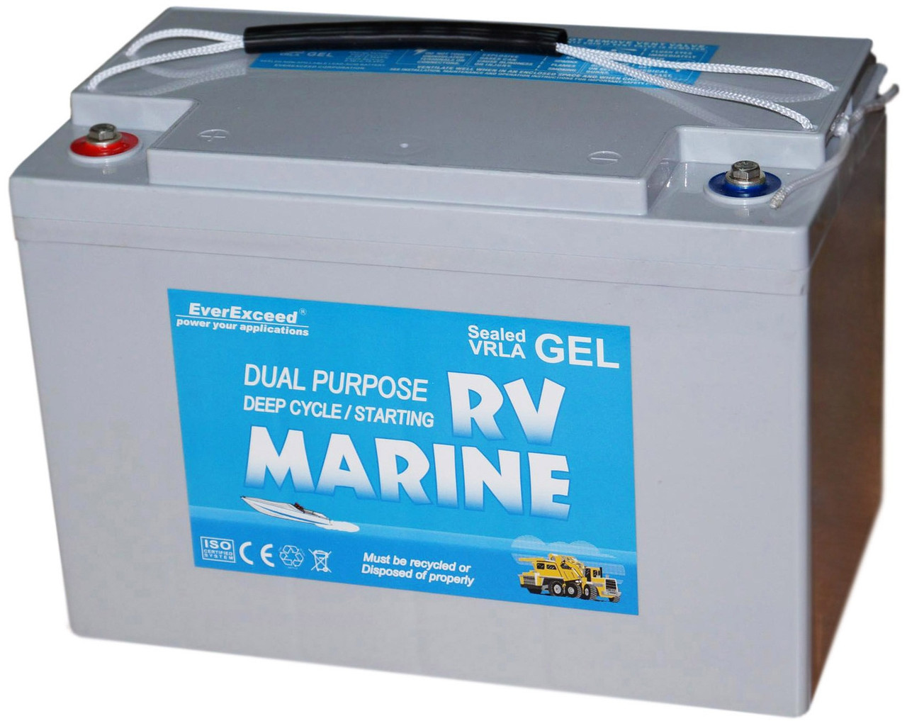 Гелевий акумулятор EverExceed Marine Gel 8G27M