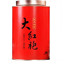 Черный чай улун Да Хун Пао премиум в красной банке 250г, Элитный натуральный подарочный чай с гор Уи
