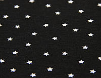 Джинс хлопок с эластаном черного цвета в белую звездочку HA 58