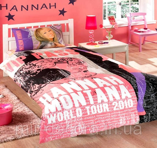 Постільна білизна Tac Disney — Hannah Montana Star 160*220 підліткова, фото 1