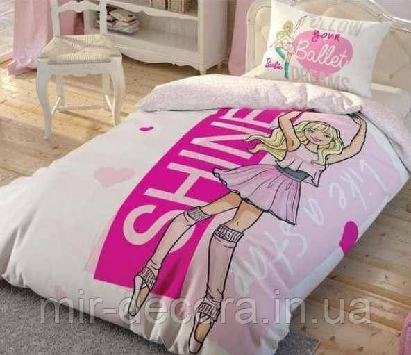 Постільна білизна Tac DISNEY Barbie Ballet полуторна, фото 1