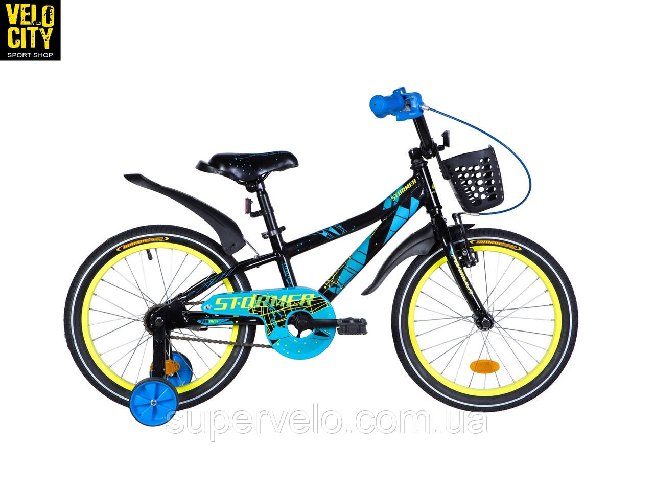 Дитячий велосипед 18" Formula STORMER чорно-синій