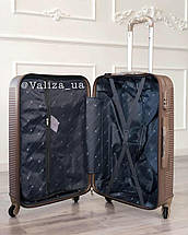 Великий пластиковий чемодан на 4-х колесах якісний валізу рожевий / Велика пластикова валіза, фото 3
