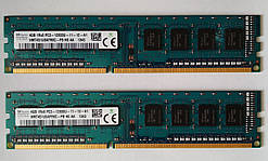 8GB 2*4GB DDR3 1600MHz Hynix PC3 12800U 1Rx8 RAM Оперативна пам'ять HMT451U6AFR8C