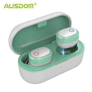 Бездротові Bluetooth-Навушники Ausdom TW01S White/Green