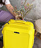 Малий пластиковий чемодан для ручної поклажі на 4-х колесах рожевий / Мала пластикова валіза ручна поклажа, фото 2
