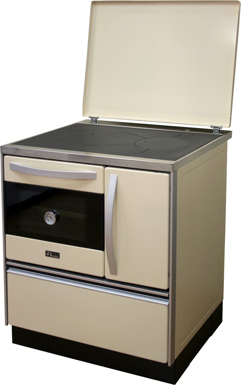 Піч на дровах з варильною поверхнеюThermo ROYAL 720 бежева 8 кВт Печі опалювальні Буржуйки MBS з водяним контуром