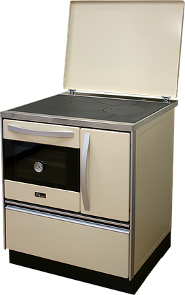 Піч на дровах з варильною поверхнеюThermo ROYAL 720 бежева 8 кВт Печі опалювальні Буржуйки MBS з водяним контуром, фото 1
