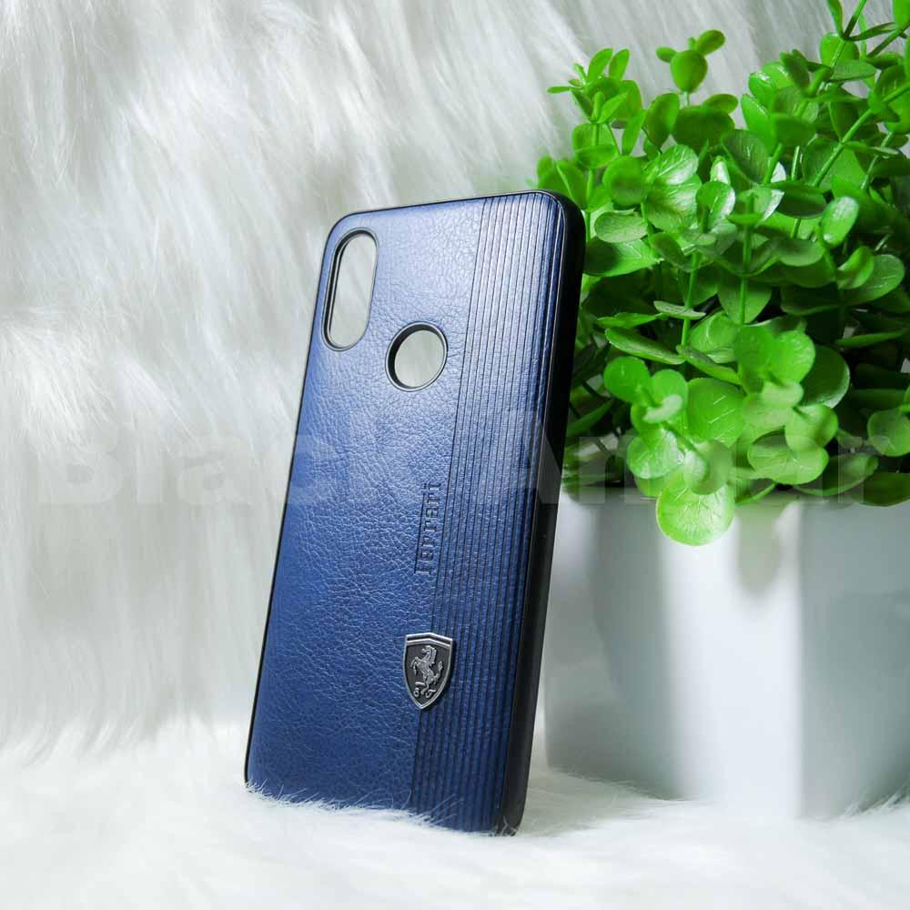 Чохол шкіра Xiaomi Redmi 7 "Ferari" Синій (blue)