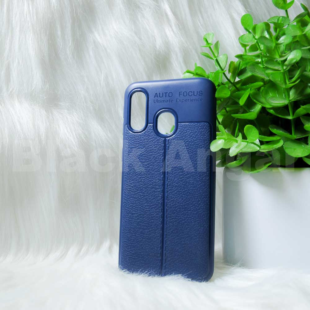 Чохол шкіра Samsung A40 2019 "Auto Focus" Синій (blue)