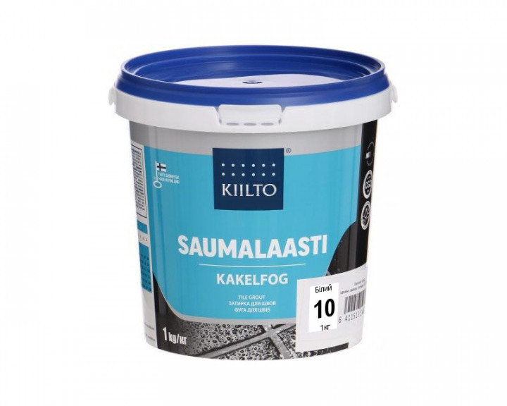Затирка для швів Kiilto pro tile grout (Saumalaasti) 10 біла 1 кг, фото 1