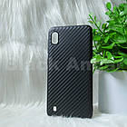 Карбоновий чохол Samsung A10 2019 "Ferari" Чорний (black), фото 3