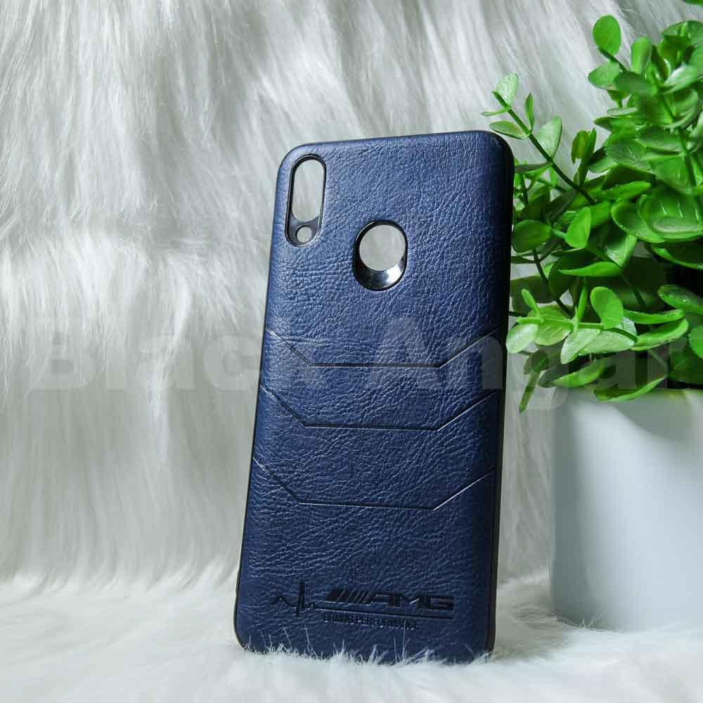 Чохол шкіра Huawei Y9 2019 "AMG" Синій (blue)