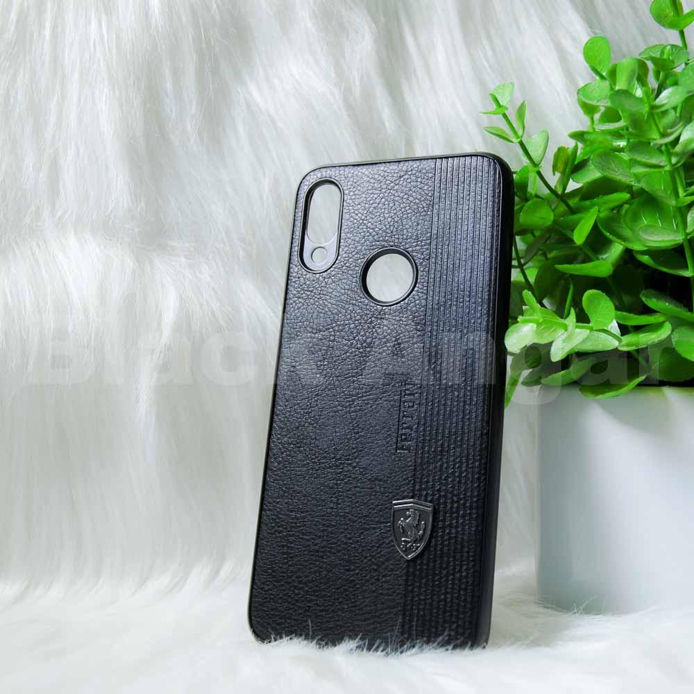 Чохол шкіра Xiaomi Redmi Note 7 "Ferari" Чорний (black)