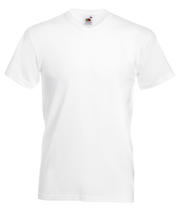 ФУТБОЛКА БЕЛАЯ С V-ОБРАЗНЫМ ВЫРЕЗОМ VALUEWEIGHT V-NECK T