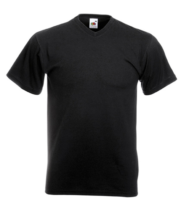 ФУТБОЛКА ЧЕРНАЯ С V-ОБРАЗНЫМ ВЫРЕЗОМ VALUEWEIGHT V-NECK T
