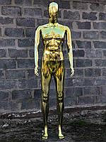Чоловічий золотий манекен Аватар в повний зріст на підставці