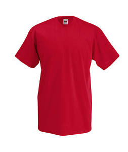 ФУТБОЛКА КРАСНАЯ С V-ОБРАЗНЫМ ВЫРЕЗОМ VALUEWEIGHT V-NECK T