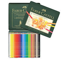 Набір кольорових олівців Faber-Castell Polychromos 24 кольорів в металі FCPRO110024