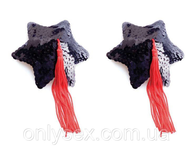 Пестис Black Star Shape Sequin Pasties 8cm