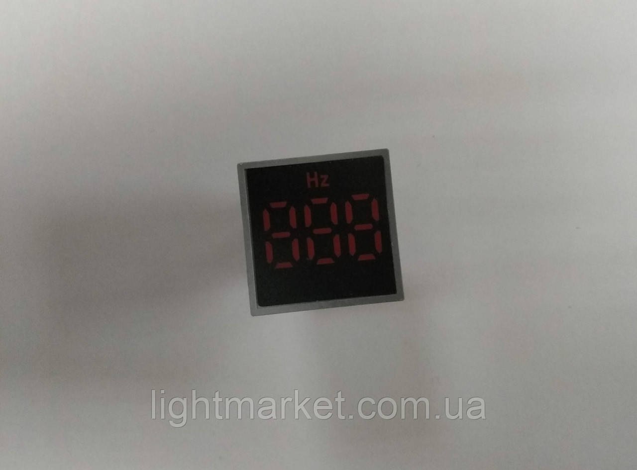Частотомір квадратний врізний AD22 червоний ST 915R