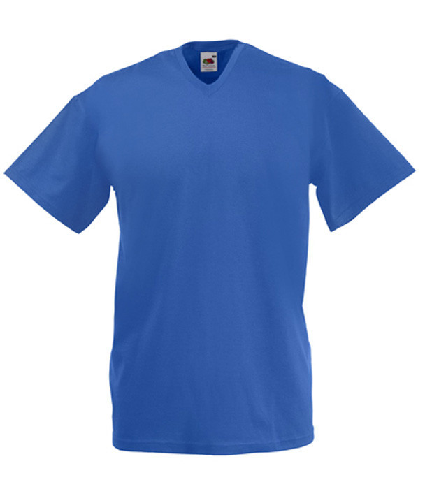 ФУТБОЛКА ЯРКО-СИНЯЯ С V-ОБРАЗНЫМ ВЫРЕЗОМ VALUEWEIGHT V-NECK T