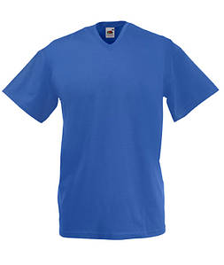 ФУТБОЛКА ЯРКО-СИНЯЯ С V-ОБРАЗНЫМ ВЫРЕЗОМ VALUEWEIGHT V-NECK T