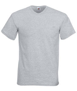 ФУТБОЛКА СЕРО-ЛИЛОВАЯ С V-ОБРАЗНЫМ ВЫРЕЗОМ VALUEWEIGHT V-NECK T