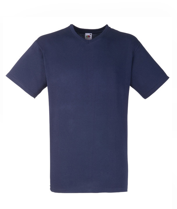 ФУТБОЛКА ГЛУБОКОГО ТЕМНО-СИНЕГО ЦВЕТА С V-ОБРАЗНЫМ ВЫРЕЗОМ VALUEWEIGHT V-NECK T