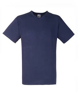 ФУТБОЛКА ГЛУБОКОГО ТЕМНО-СИНЕГО ЦВЕТА С V-ОБРАЗНЫМ ВЫРЕЗОМ VALUEWEIGHT V-NECK T
