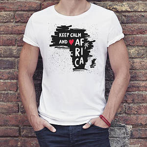 Мужская футболка keep calm and Africa