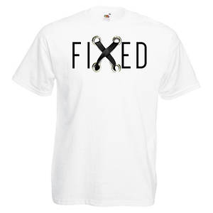 Футболка біла чоловіча "Fixed"