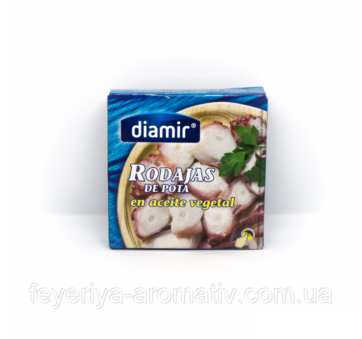 Шматочки восьминога в соняшниковій олії Diamir Tacos de pota An aceite vegetal 950г