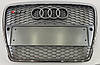 Решітка радіатора Audi A6 C6 (05-11) стиль RS6 (срібло), фото 3