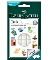 Клейка маса Faber-Castell TACK-IT 50г (90 квадратиків) багаторазова біла, 187091