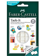 Клейкая масса Faber-Castell TACK-IT 50г (90 квадратиков) многоразовая белая, 187091