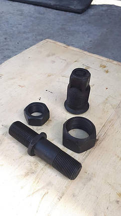 120-3104052 К-т футорка, шпилька, гайка шпильки внутр,гайка задня ліва різьба ЗІЛ 130, фото 2