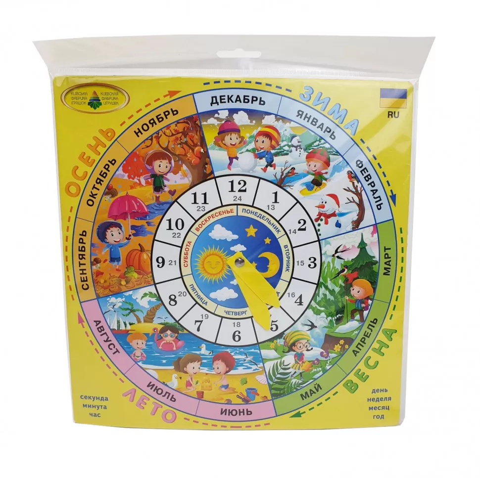 Дитяча настіільна гра mebelime mebelime "Годинник" 82791 рос. мовою, фото 1